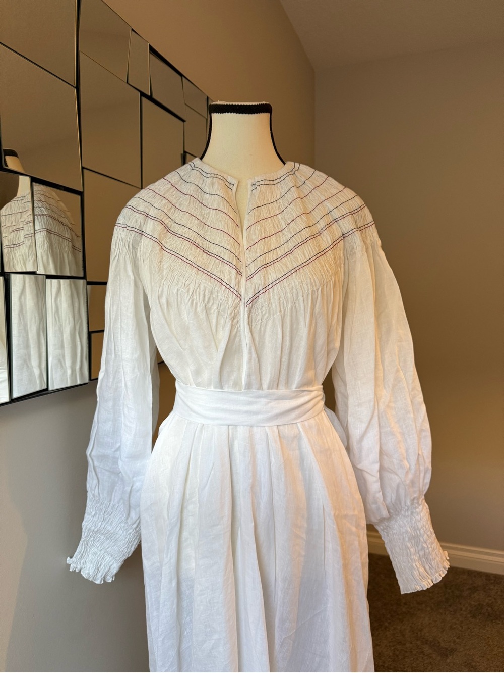 Gabriela Hearst 100% Linen Dress Made In Italy Size 42